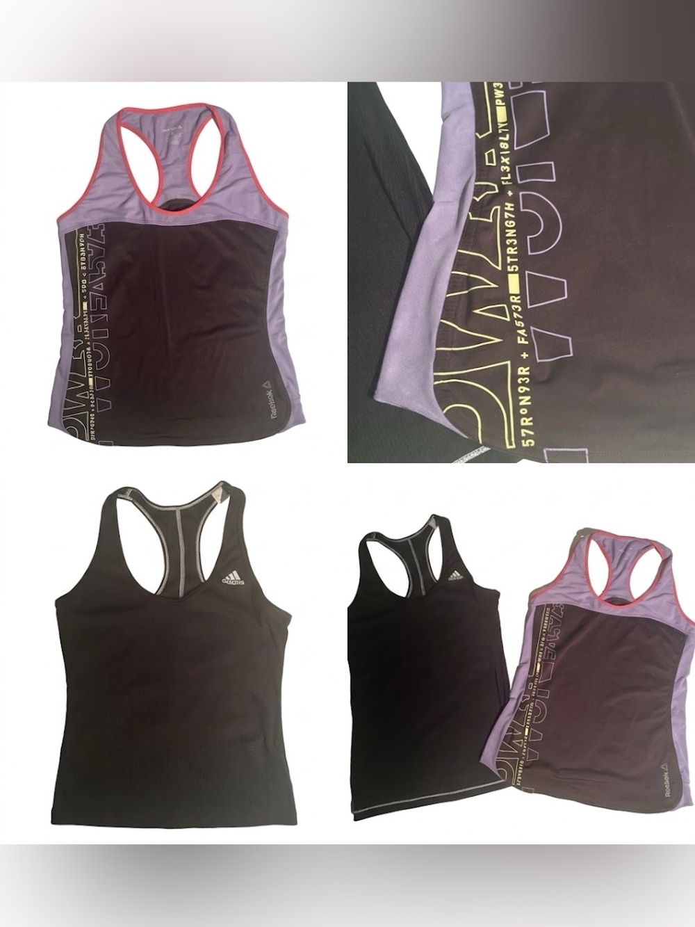 2-Tanks Adidas & Reebok Sz ..